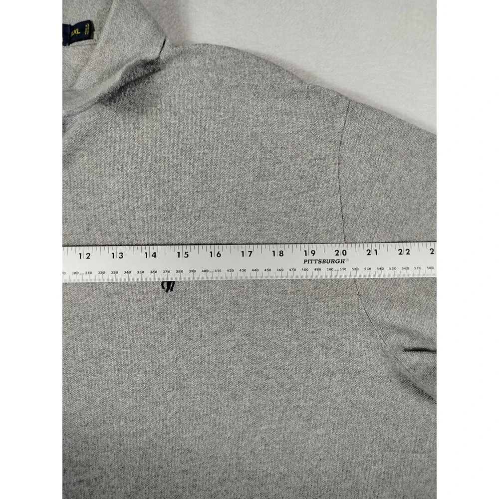 Polo Ralph Lauren Polo Shirt Mens 2XL Gray Solid Cotton Pony Casual Preppy
